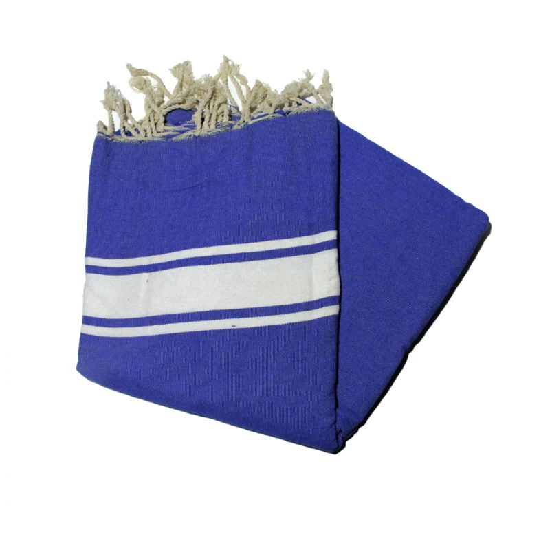 fouta 2x2 m clásica griega azul