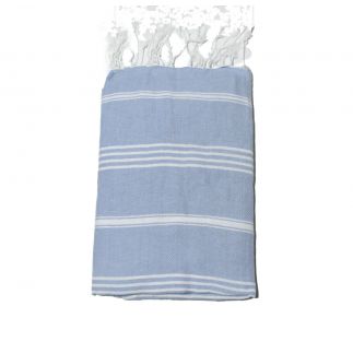 Fouta azure blue sarong