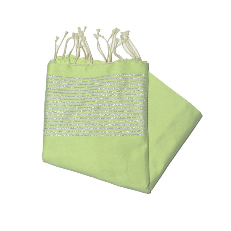 Fouta LUREX flache Silber anis