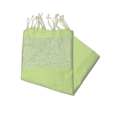 Prato Fouta Lurex anis prateado