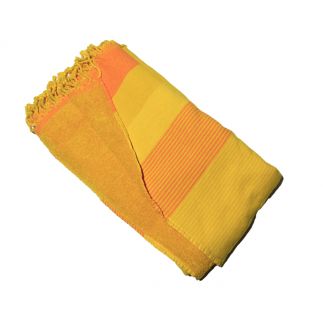 fouta saint tropez jaune & orange Les doublées & Kikoys