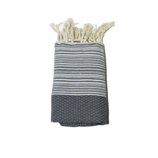 fouta ni o nido de abeja gris acero