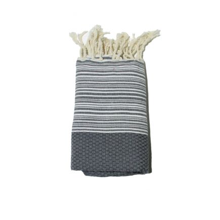 fouta Kind Wabe Grau Stahl