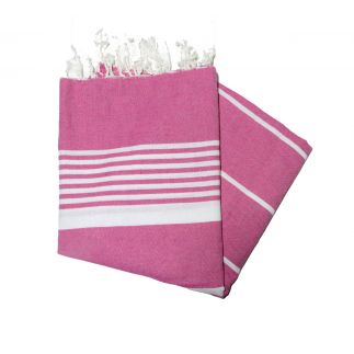 Fouta piatta Bizerte fucsia
