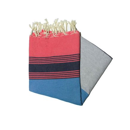 Flat Fouta Tozeur blue white red navy & blue the colorful ones