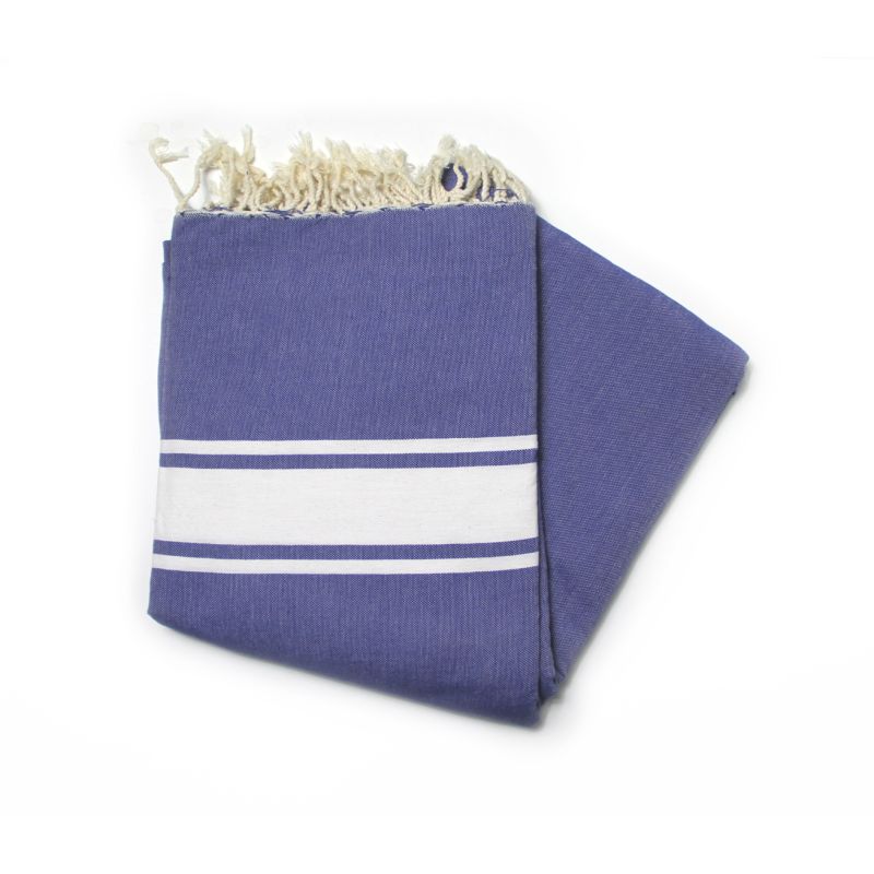 Fouta 2x3 m classique bleu grec