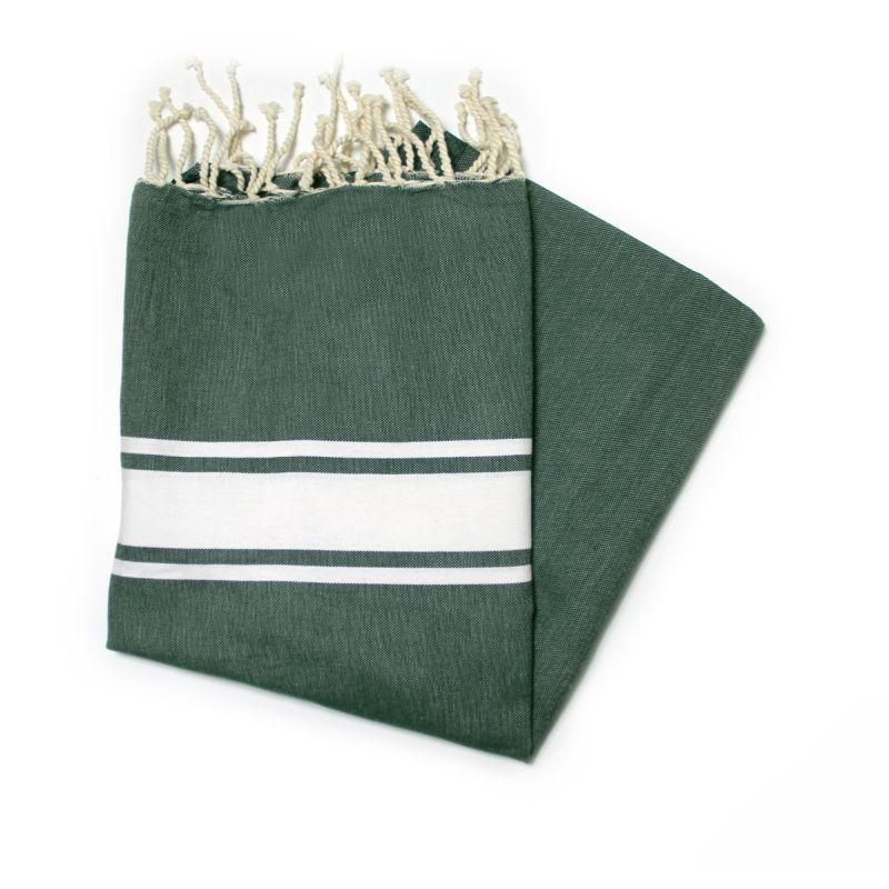 fouta 2x2 m classique vert pinede