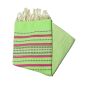 Fouta bereber flash verde y fucsia