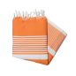 Fouta plana Bizerta naranja