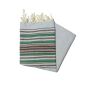 Berber fouta cinza verde e laranja