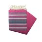 Berber Fouta Fuchsia Weiß & Türkis