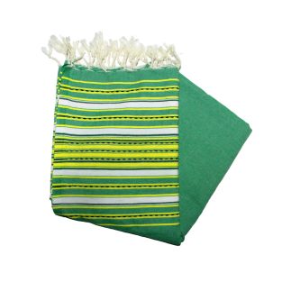 Berber-Fouta grün und gelb, die Bunten