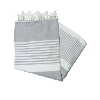 Fouta piatto Bizerte grigio perla