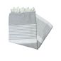 Fouta plana Bizerta gris perla