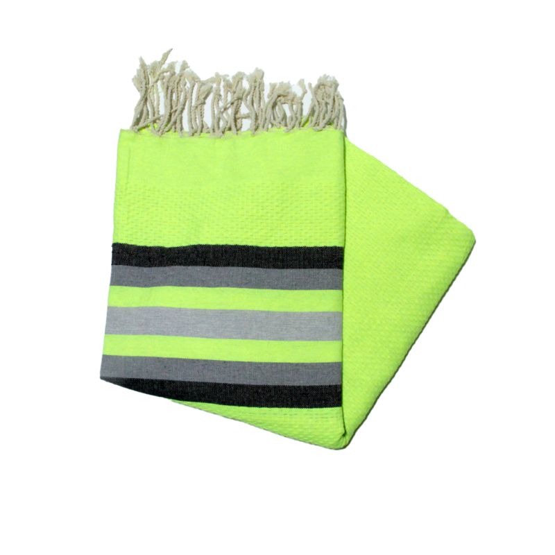 Neon yellow & black striped honeycomb