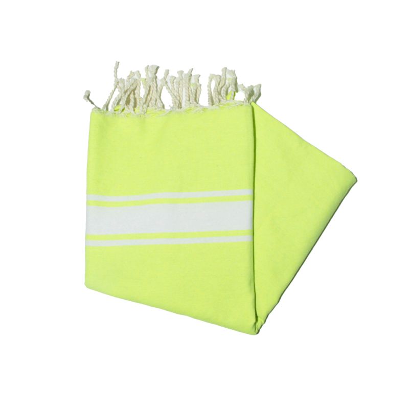 Fouta Essaouira jaune fluo