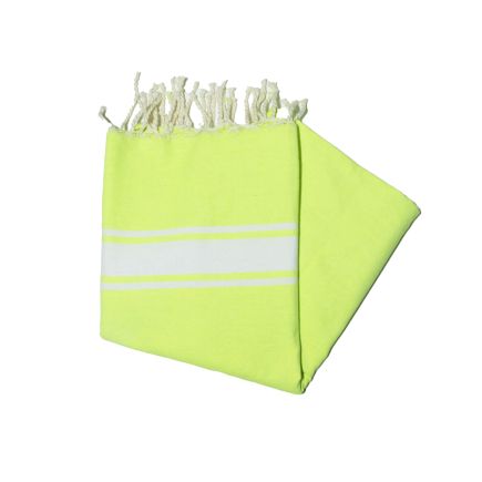 Fouta Essaouira jaune fluo