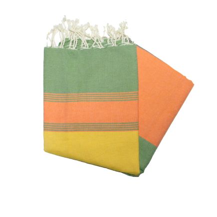 Tozeur Flat Fouta Safran, Orange und Grün