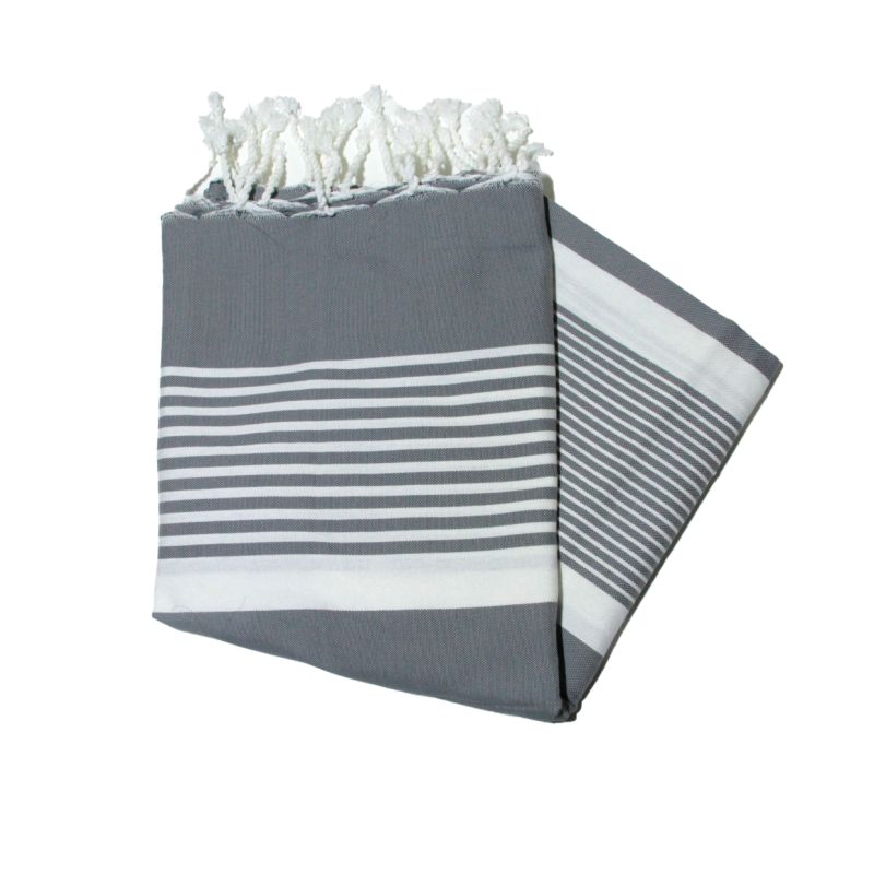 Fouta 2x2 m Arthur mittelgrau