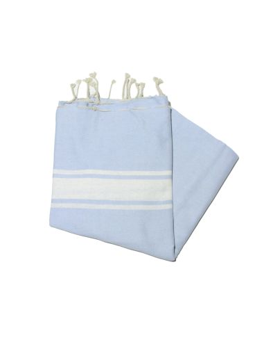 Fouta 2x3 m liso ocre rojo rayas finas violeta