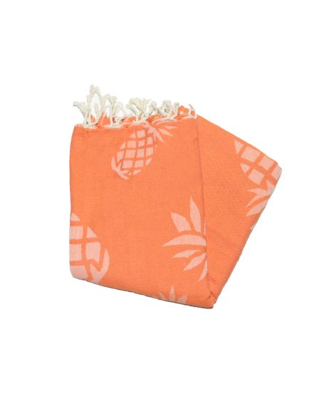 Fouta jacquard tartaruga azul roxo cinzento
