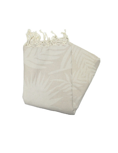 fouta jacquard tortuga azul morado y gris