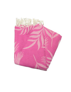 Fouta jacquard tartaruga azul roxo cinzento