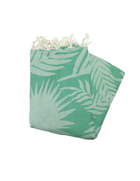 Fouta jacquard tartaruga azul roxo cinzento