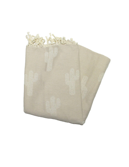 fouta jacquard tortuga azul morado y gris