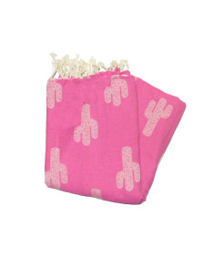 Fouta jacquard tartaruga azul roxo cinzento