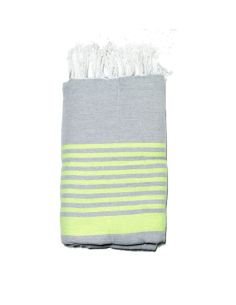 Fouta Saint Tropez, mehrfarbiges Frottee in Rosa, Blau und Weiß