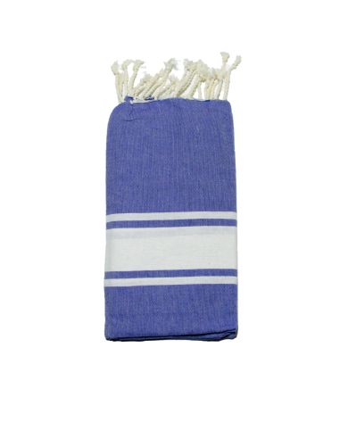 Fouta Essaouira bleu grec