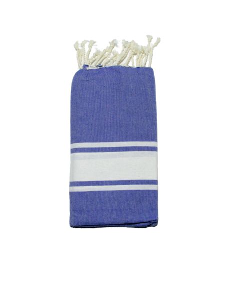 Fouta Essaouira bleu grec