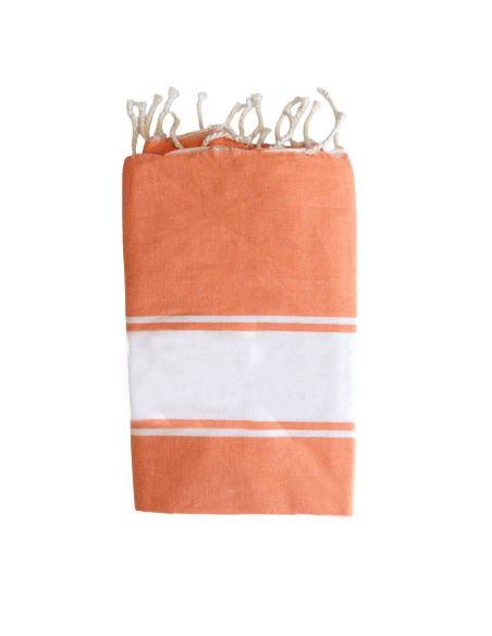 Fouta Essaouira naranja
