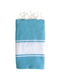 Fouta Essaouira bleu glacial