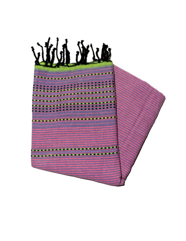 fouta berbera verde brillante e fucsia